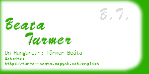 beata turmer business card