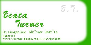 beata turmer business card